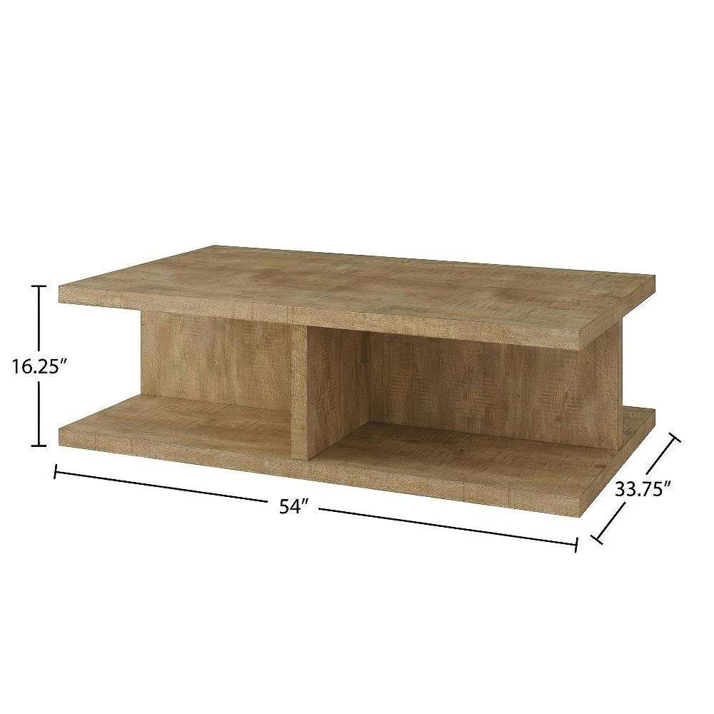 Mango 2-Piece Coffee and End Table Set with Rectangular Contemporary Design