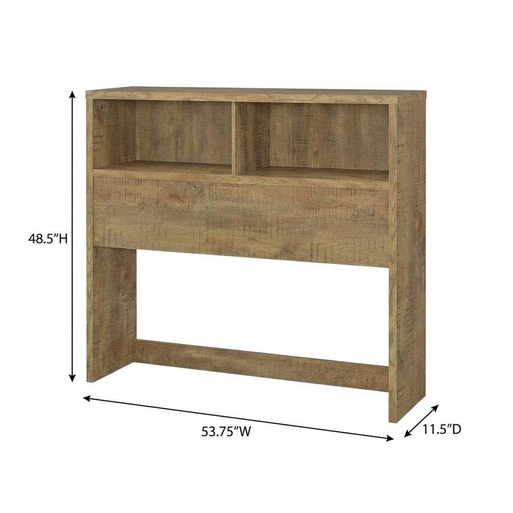 Full Headboard Mango with 49-Inch Bookcase and Plastic Glide Contemporary Design