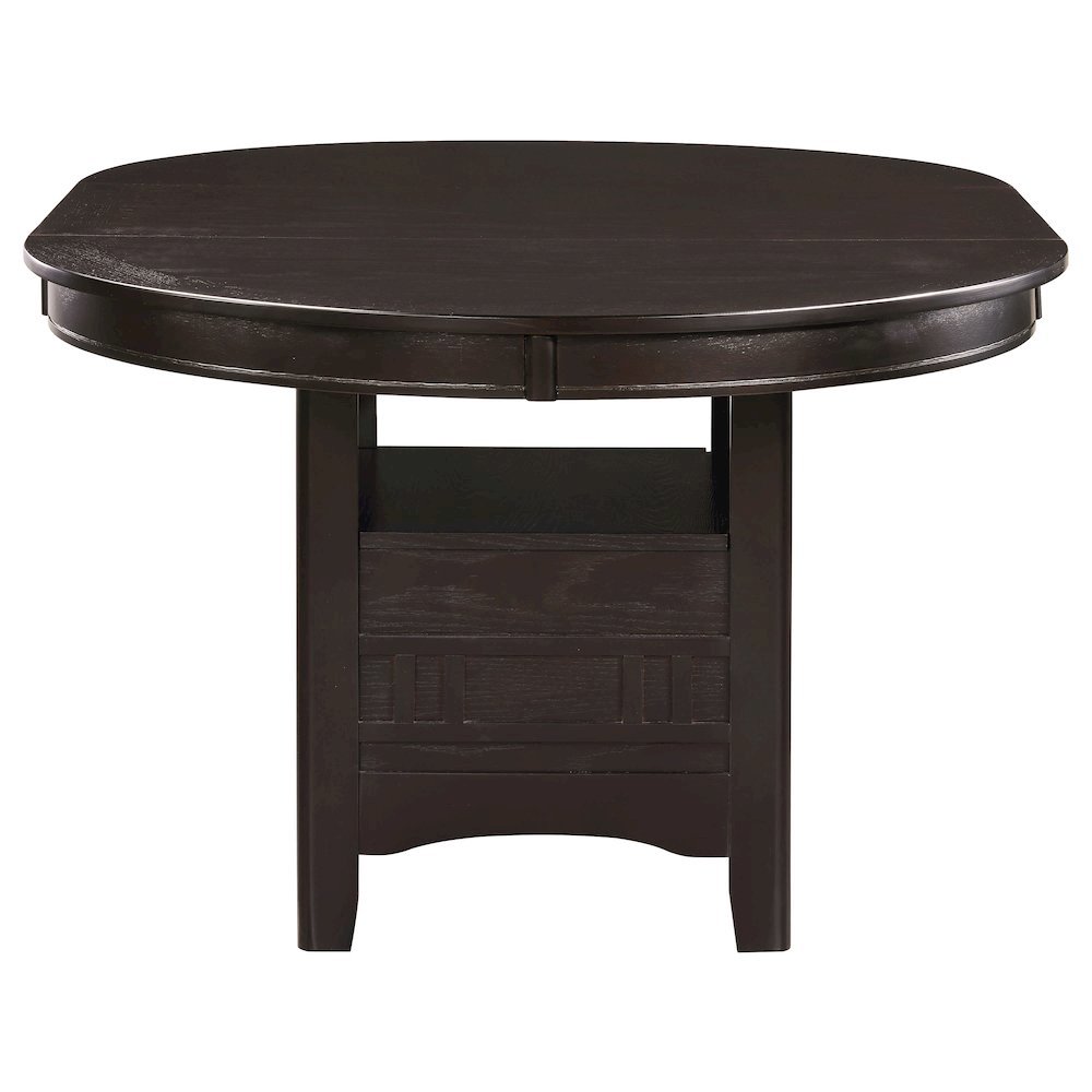 Elegant Counter Height Dining Table – Oval Expandable Bar Table, Brown