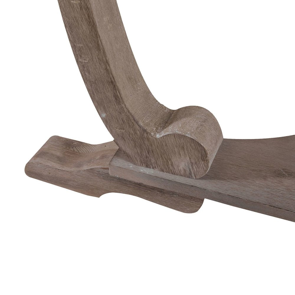 Greystone Mill Sofa Table in Stone White Wash w/ Wirebrush Distressing