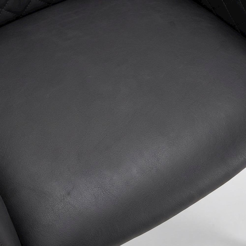 Diamond Tufted Dining Chairs Set of 2, Contemporary Accent Chair with Arms,Black
