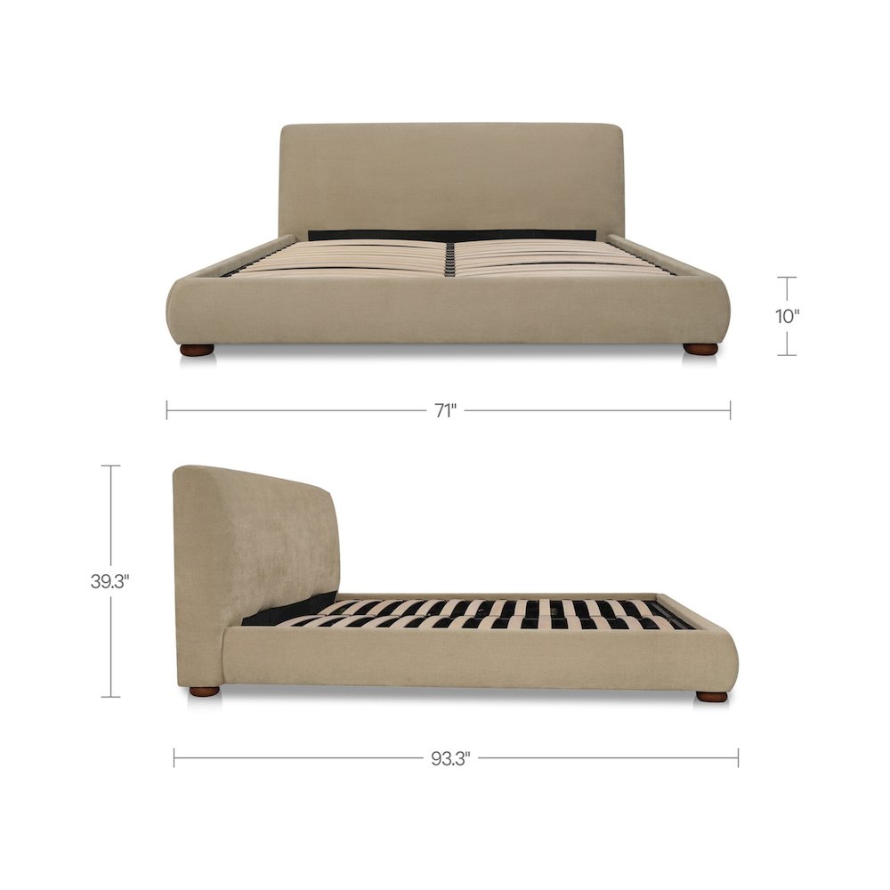 Beau Queen Storage Bed Warm Beige