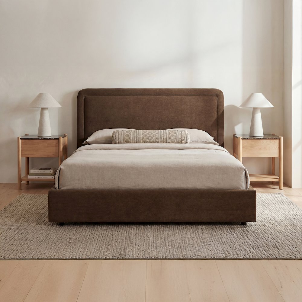 Simon King Storage Bed Brown