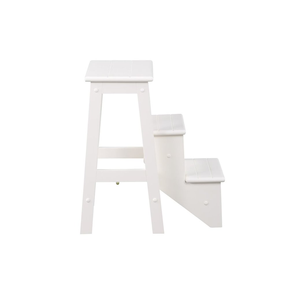 24" Step Stool, White