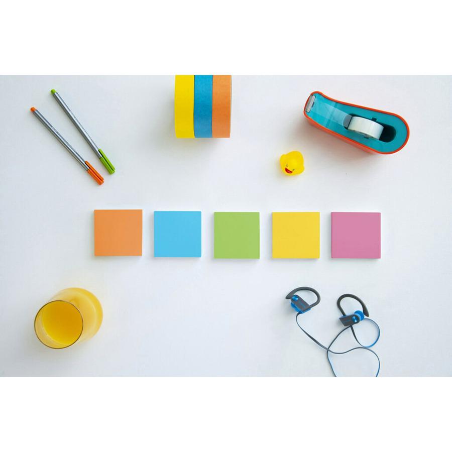 Post-it® Super Sticky Notes - Energy Boost Color Collection - 2" x 2" - Square - 90 Sheets per Pad - Multicolor - Paper - Super Sticky, Adhesive, Recyclable, Residue-free - 1620 / Pack