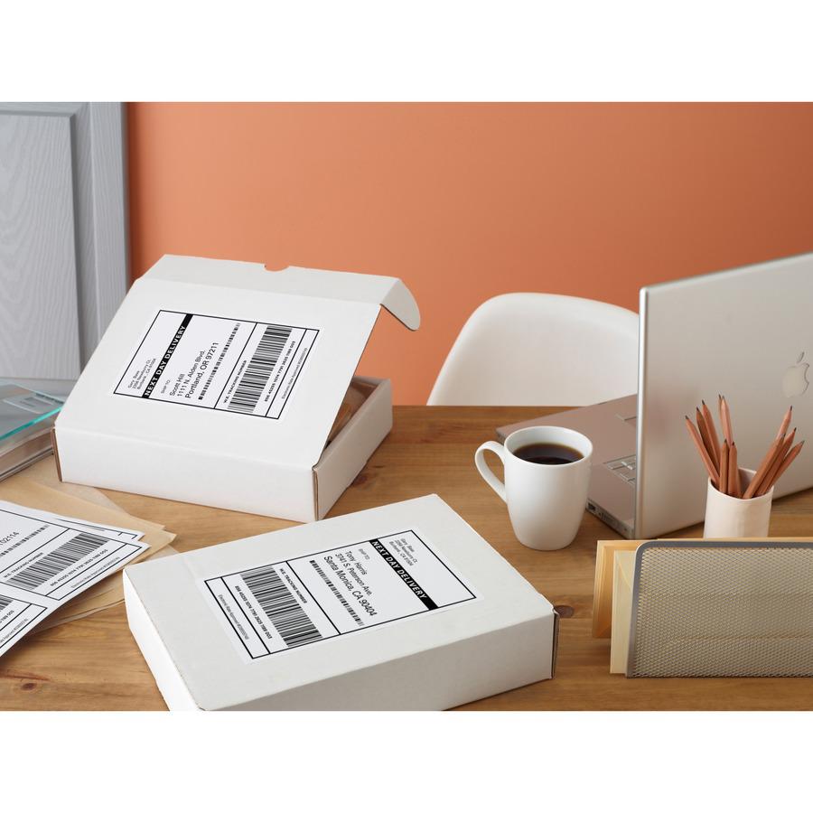 Avery® TrueBlock Paper Receipt Shipping Labels - 5 1/16" Width x 7 5/8" Length - Permanent Adhesive - Rectangle - Inkjet - White - Paper - 1 / Sheet - 125 Total Sheets - 125 Total Label(s) - 5 / C