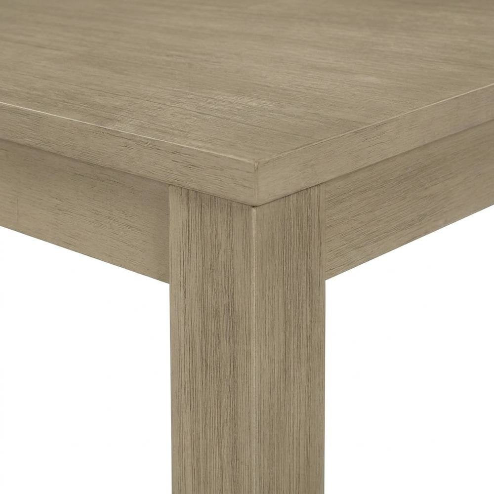 Solid Acacia Wood Dining Table with Japandi-Style Natural Finish, Seats Six