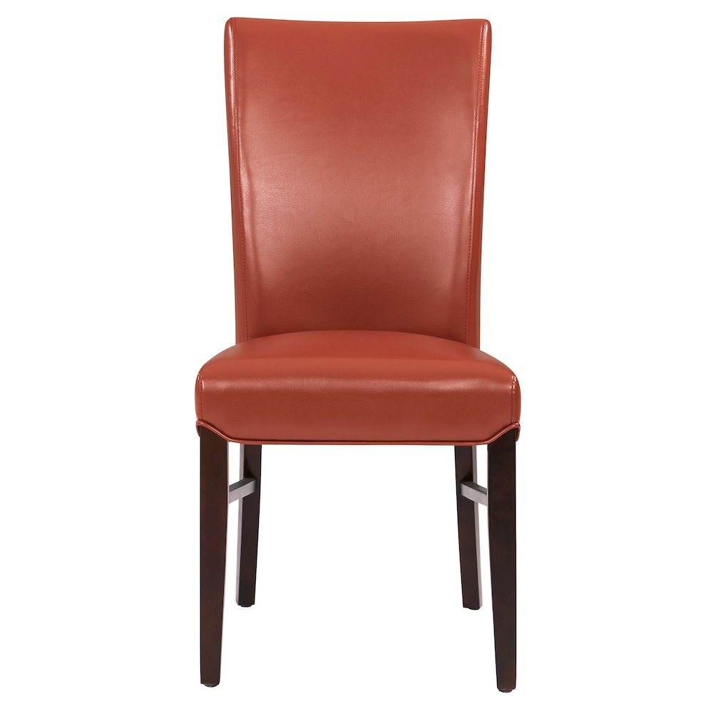 Bonded Leather Dining Chair,Set of 2, Pumpkin