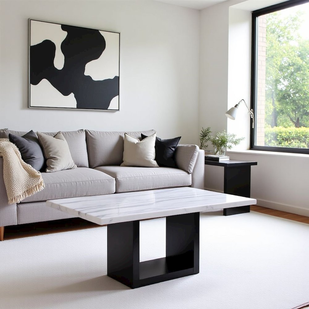 White Marble Standard Height Dining Table