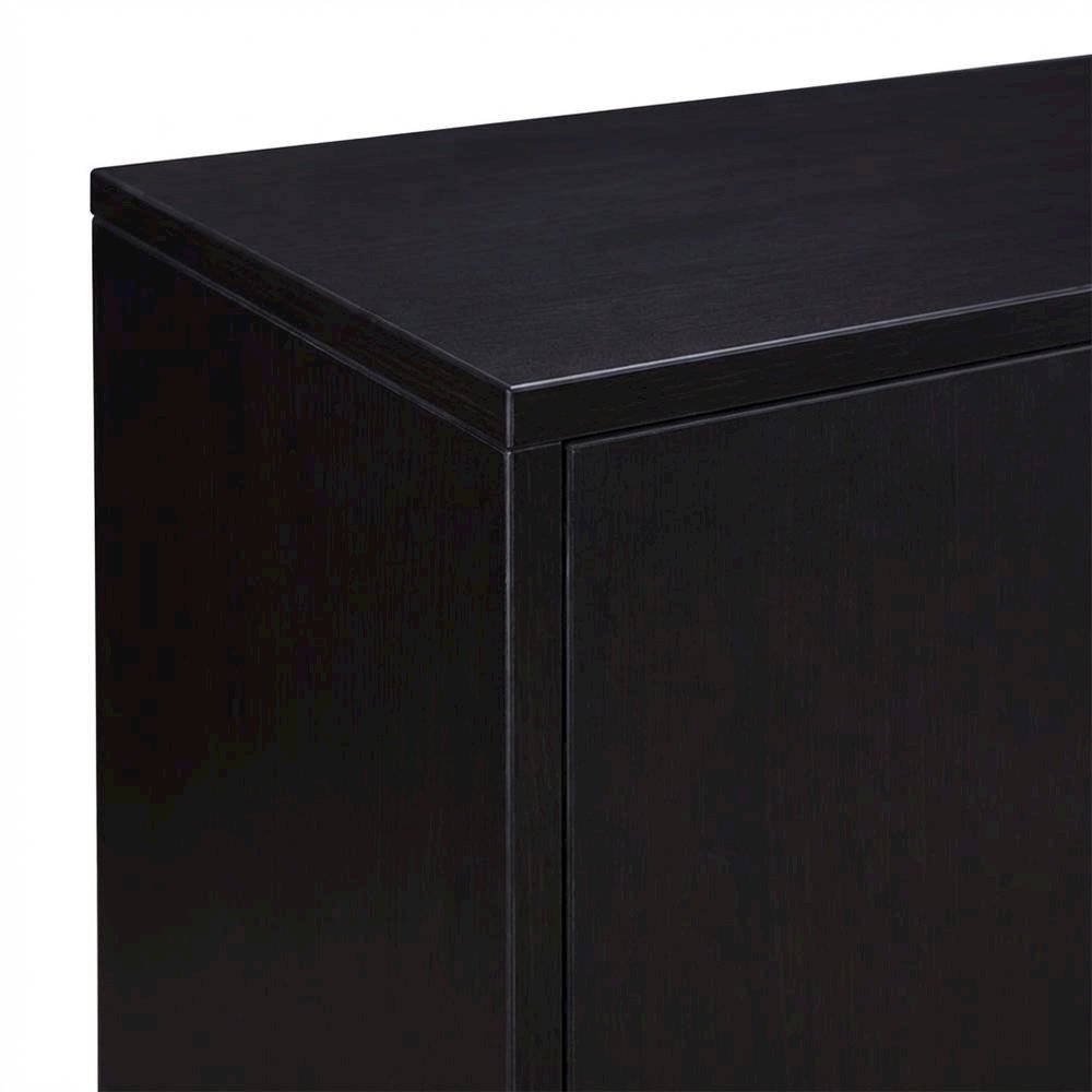 Mocha 66-Inch Four-Door Hutch with Ample Storage and Elegant Finish
