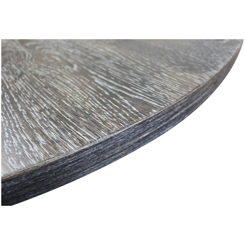 Best Master Farmhouse Style Wood Round Dining Table in Weathered Gray