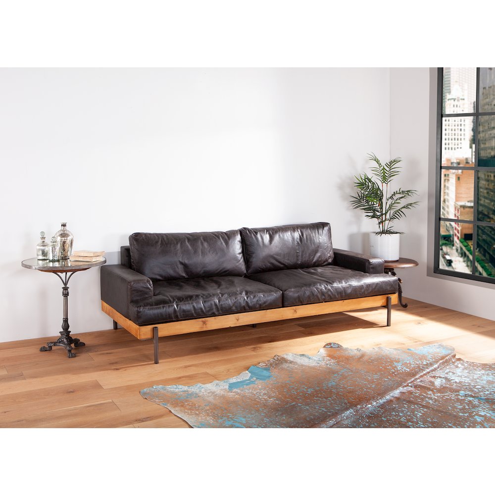 Chiavari Sofa in Morocco Ebony Leather