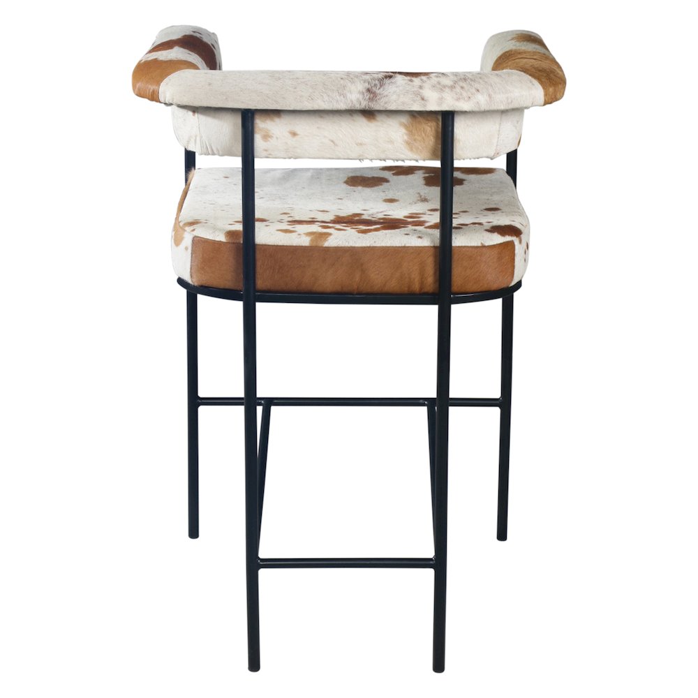 Charleston 18" Counter Armchair in Brown Hair on Hide