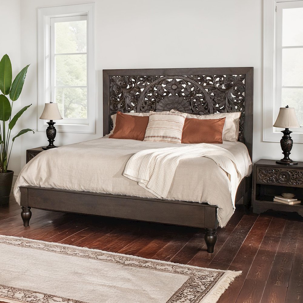 Haveli 26" Nightstand with Plinth Base in Vintage Brown