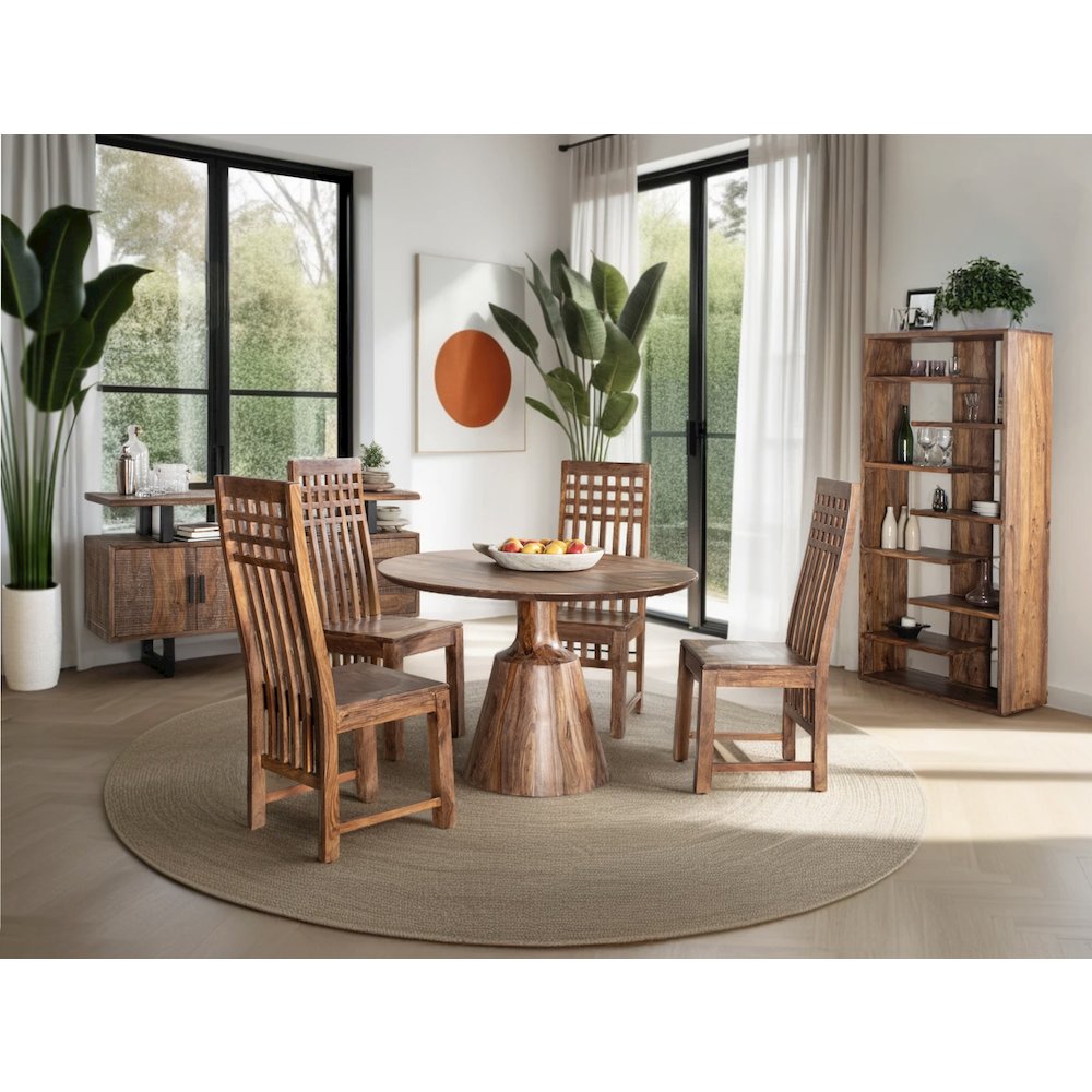 Acres Dining Chair with Tall Back in Brownstone