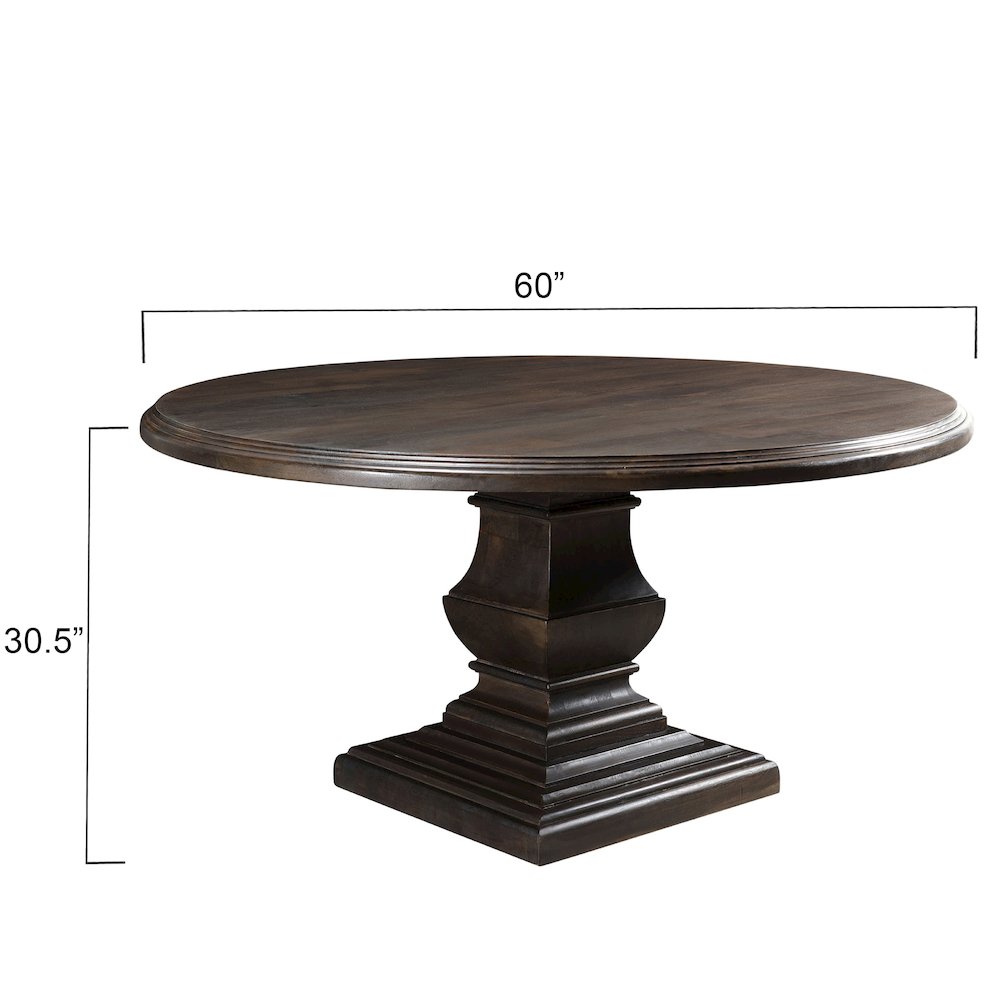 Toulon 60" Dining Table in Vintage Brown