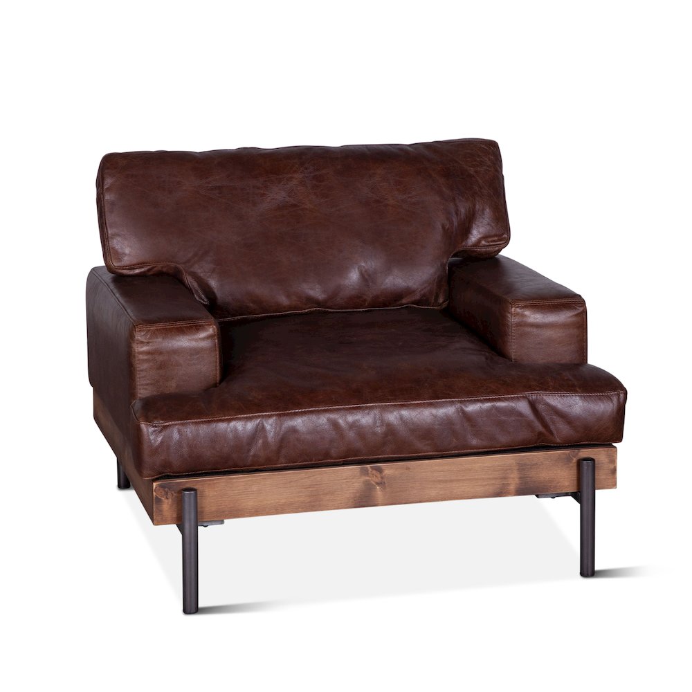 Chiavari Armchair in Geisha Brown Leather