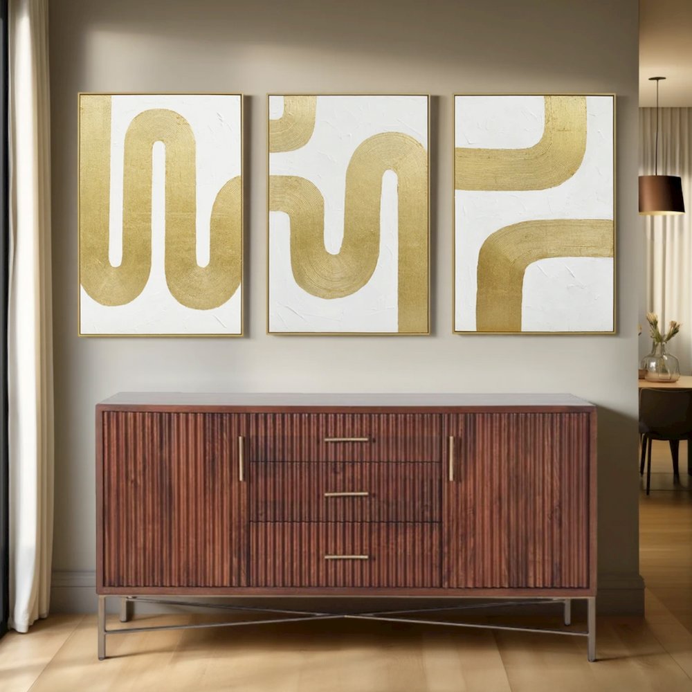 Manhattan Retro 68" Sideboard in Honey Brown