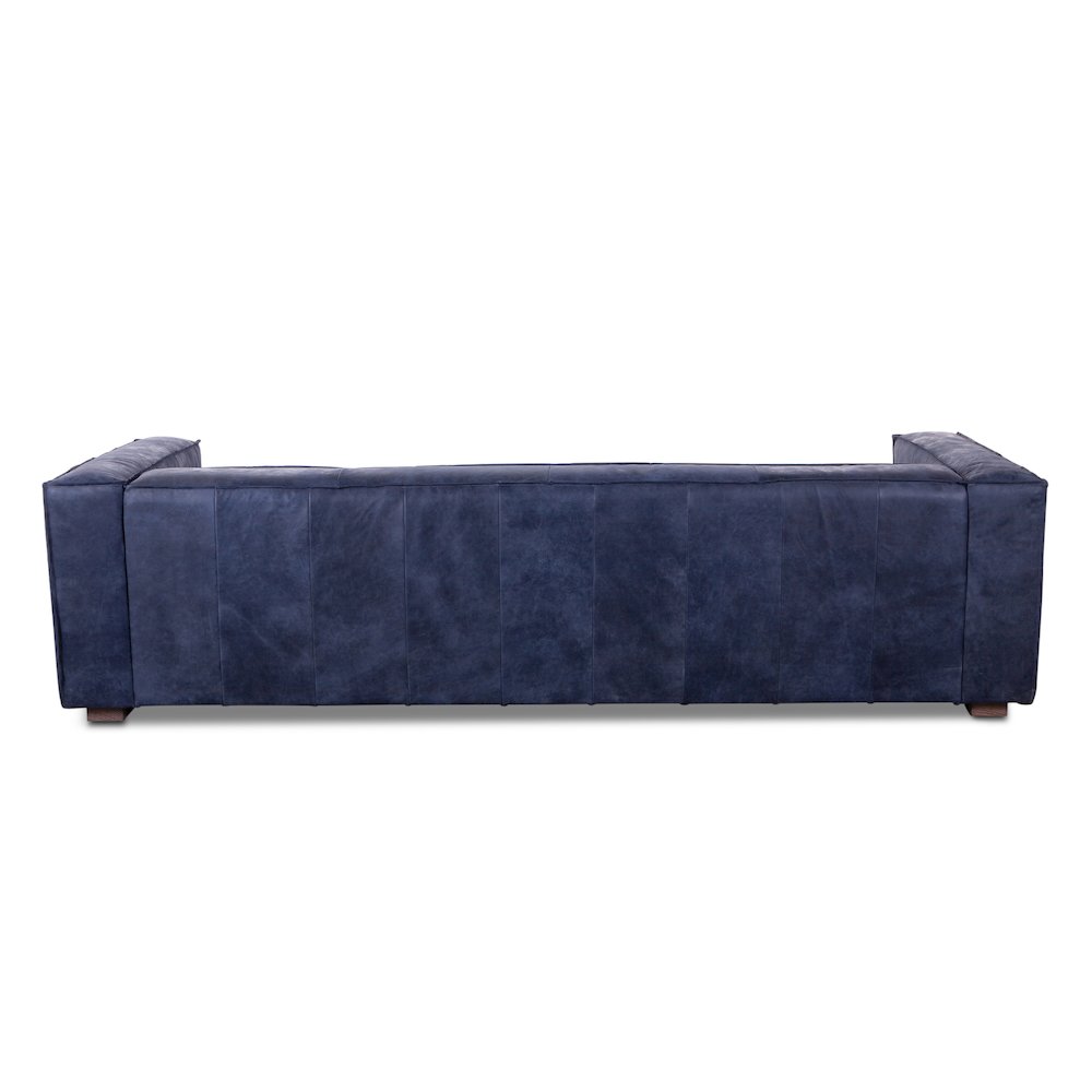 Portia Antique Blue Italian Leather Sofa
