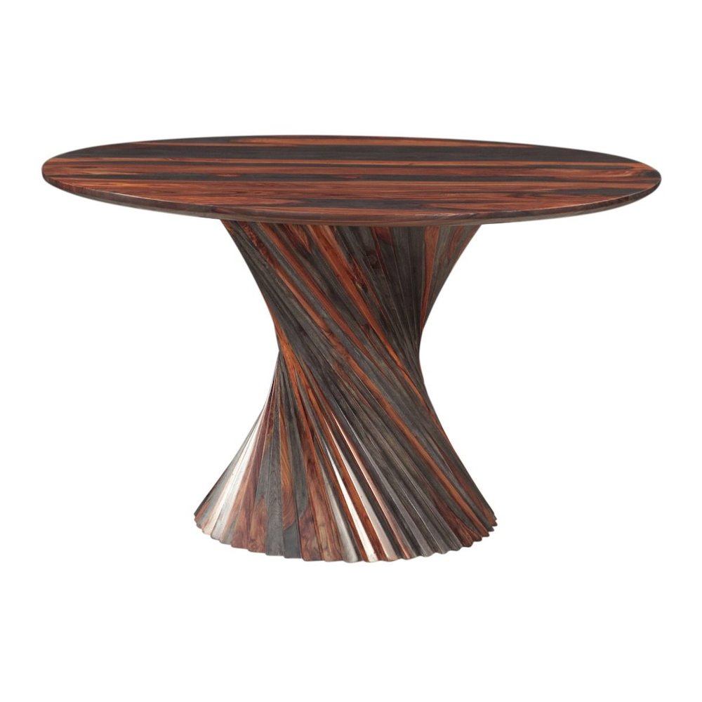 Monterey 48" Round Dining Table with Spiral Base in Capri Sheesham