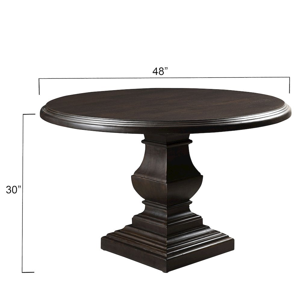 Toulon 48" Dining Table in Vintage Brown