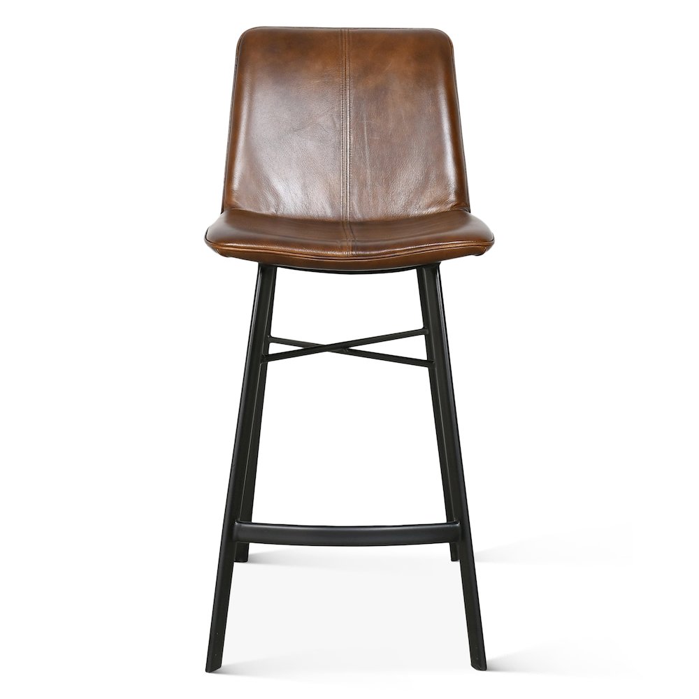 Brisbane Murphy Counter Chair in Chestnut Leather