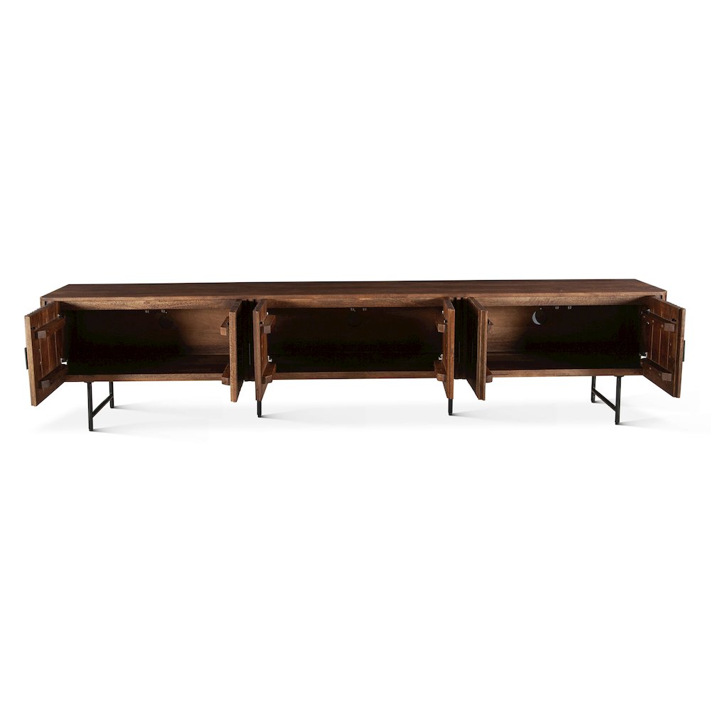 Halden 98" Plasma Cabinet Pecan Brown