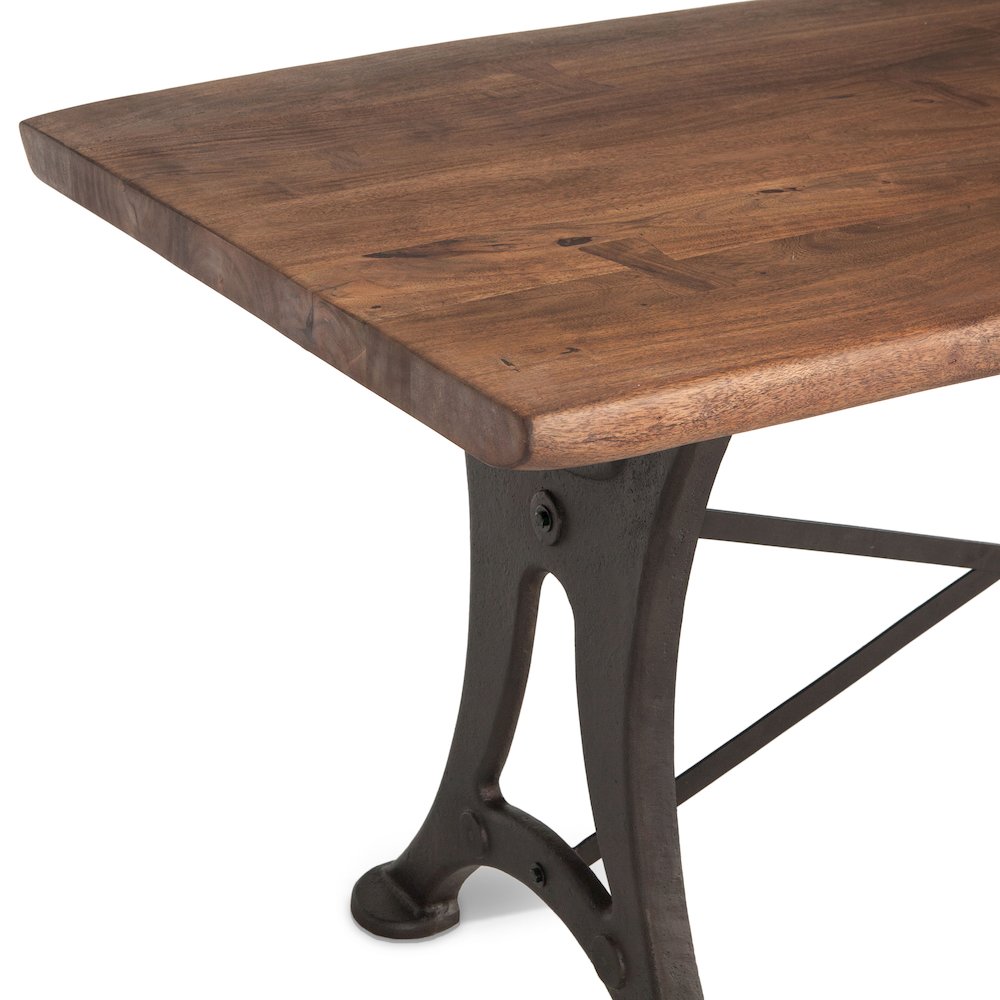 Blayne 72" Dining Table in Live Edge Acacia with Walnut Finish