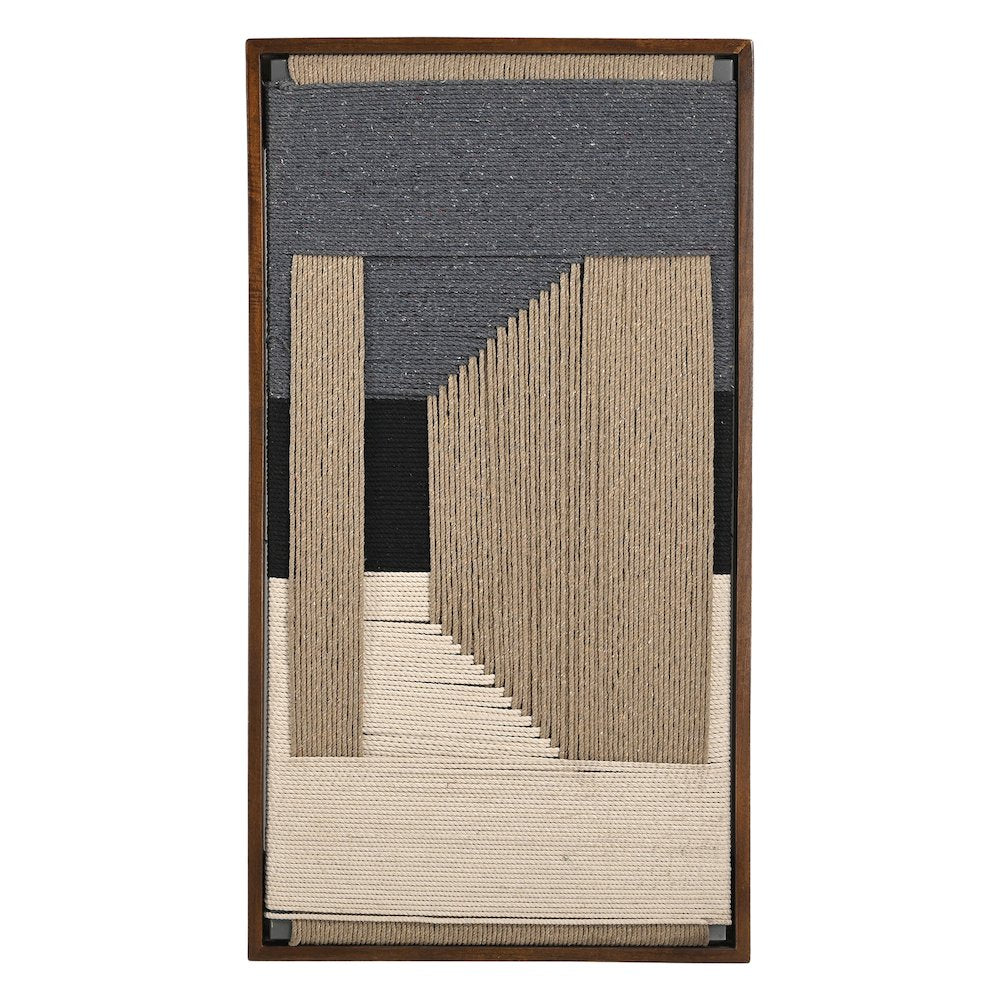 Delmar Woven Framed Art, Blue Grey