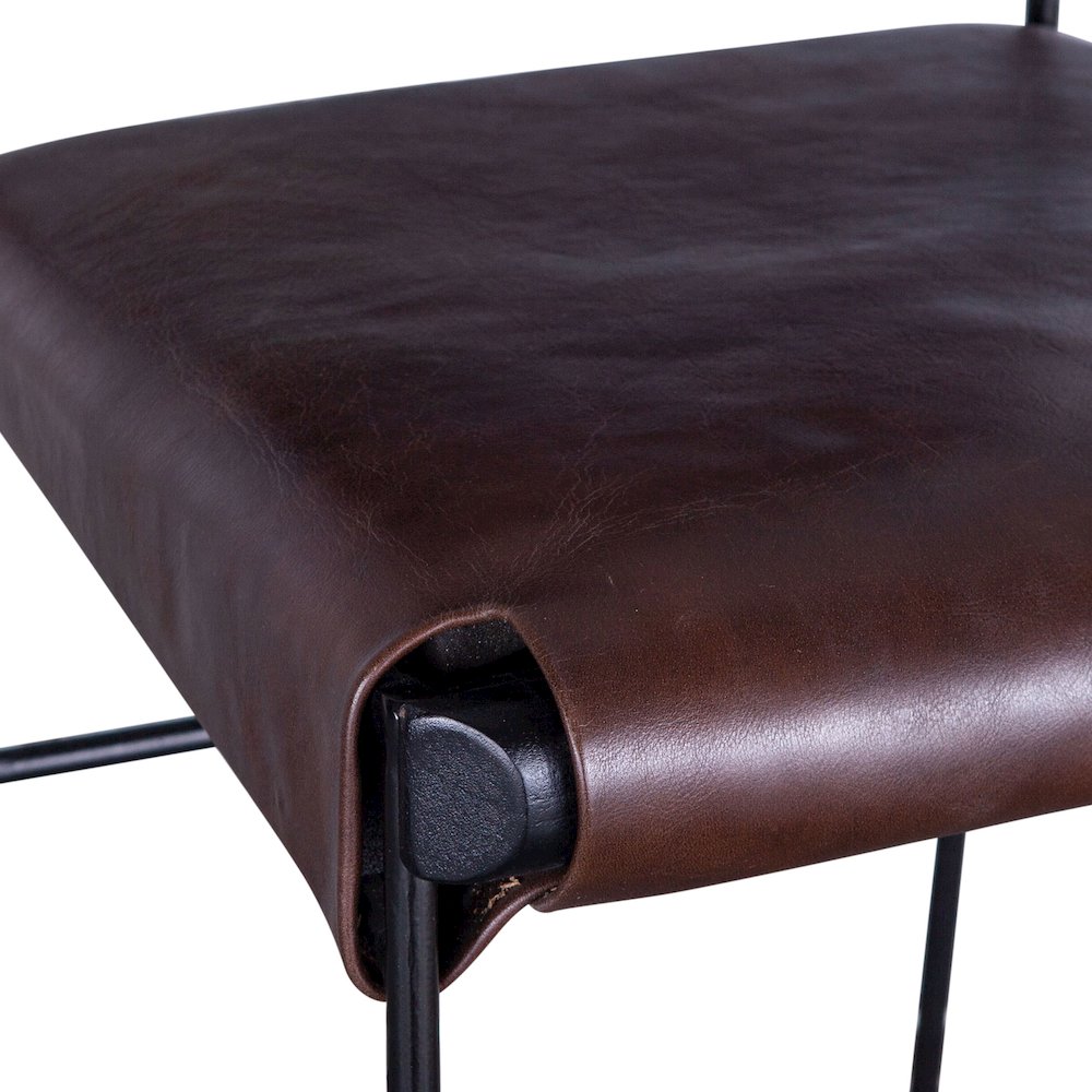 Melbourne Bar Chair Chocolate Leather