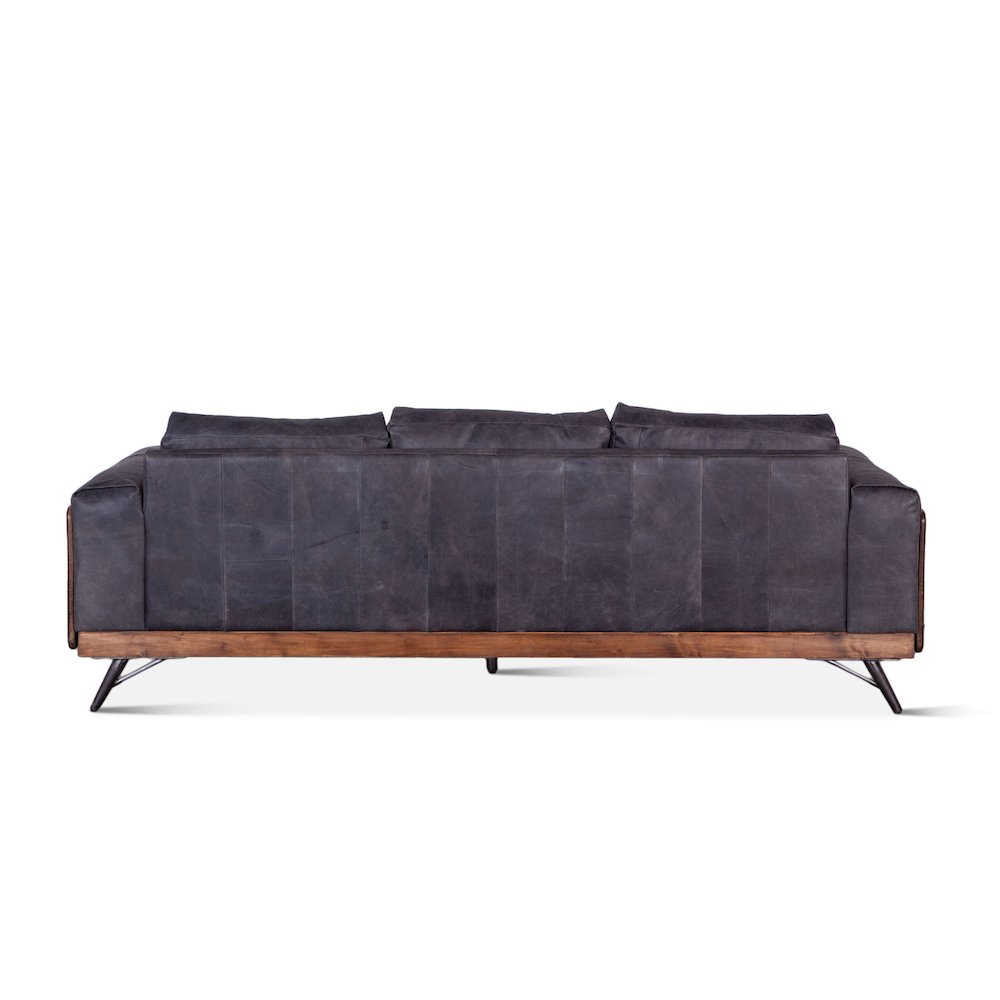 Chiavari Sofa in Antique Ebony Leather