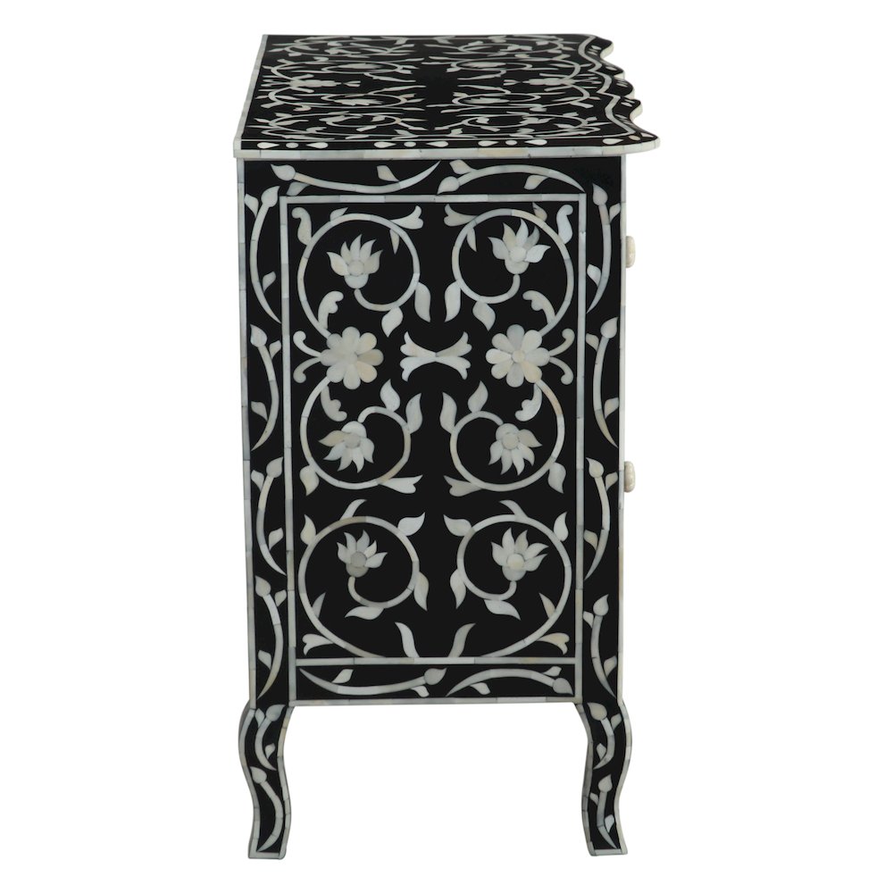 Ozark 42" Two Drawer Chest with Floral Horn Inlay