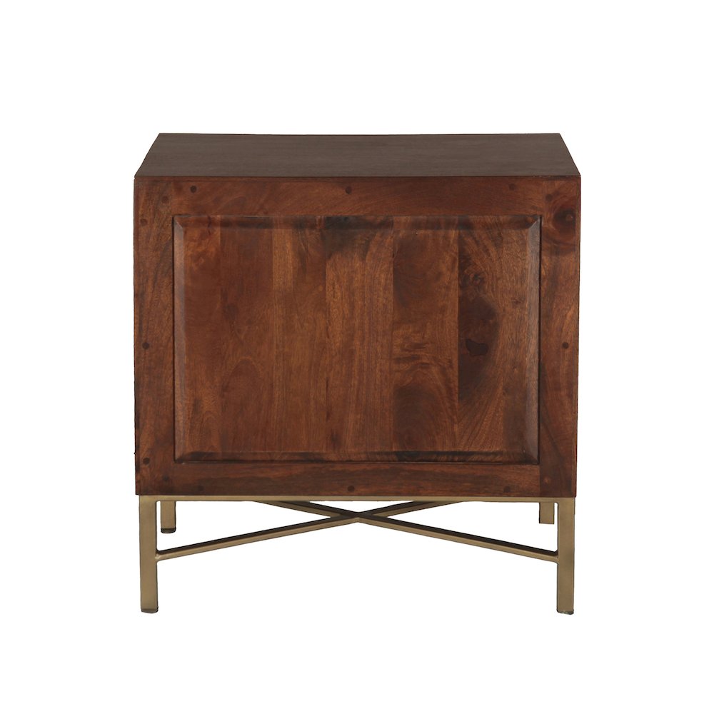 Manhattan Retro Mid Century Mango Wood Nightstand