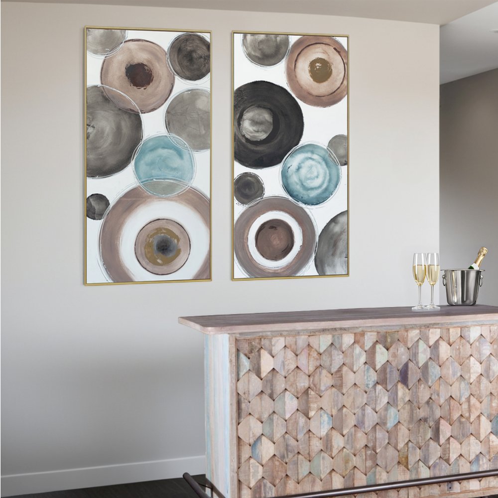 Glass and Grace Hand Painted Framed Diptych