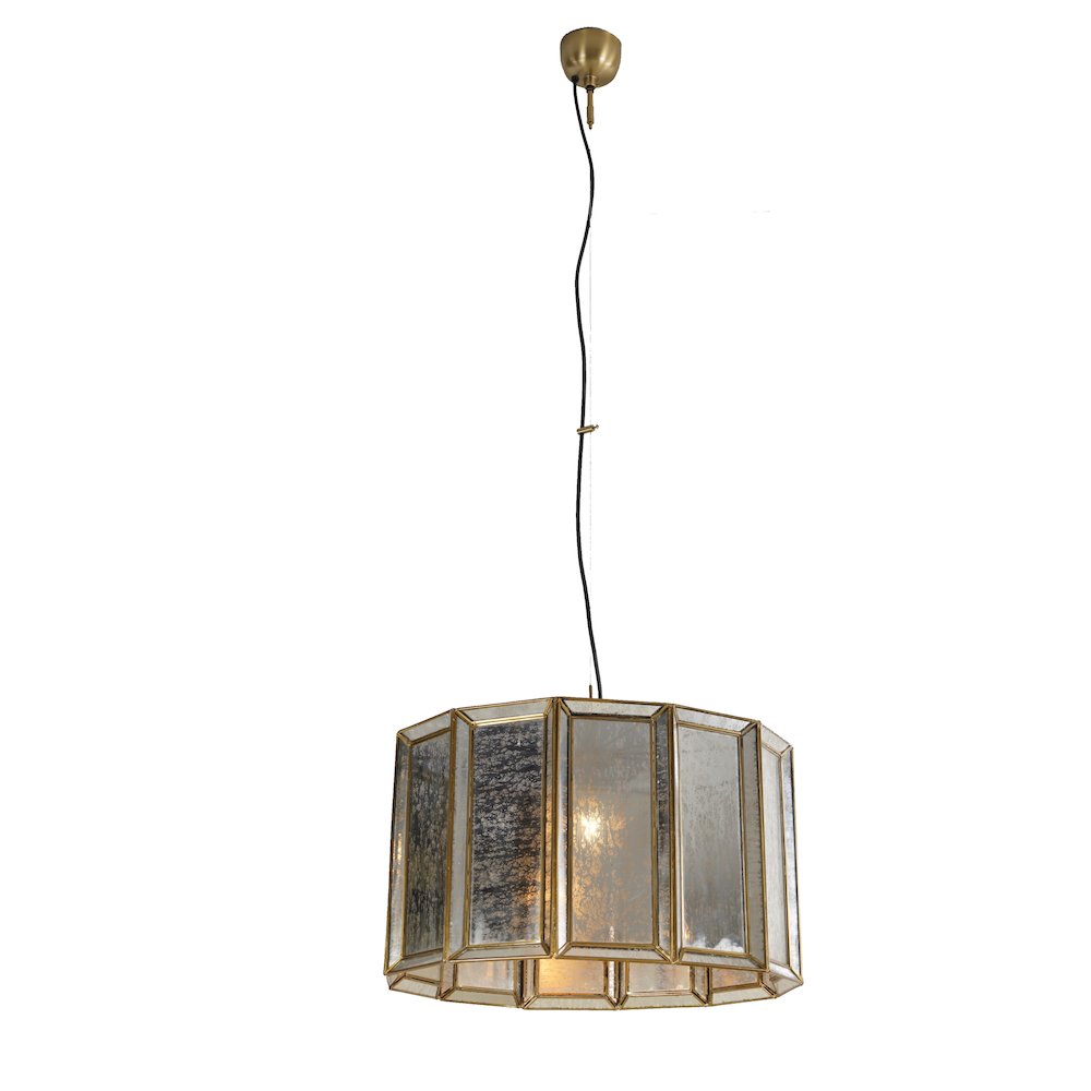 Bali Boho Round Glass Hanging Pendant Light