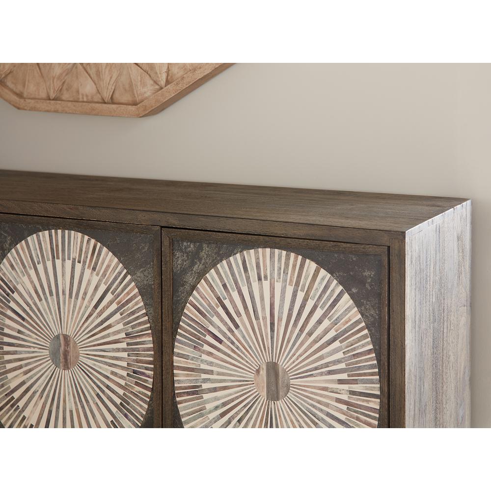 Palm Desert Modern Bone Inlay Sideboard in Vintage Gray