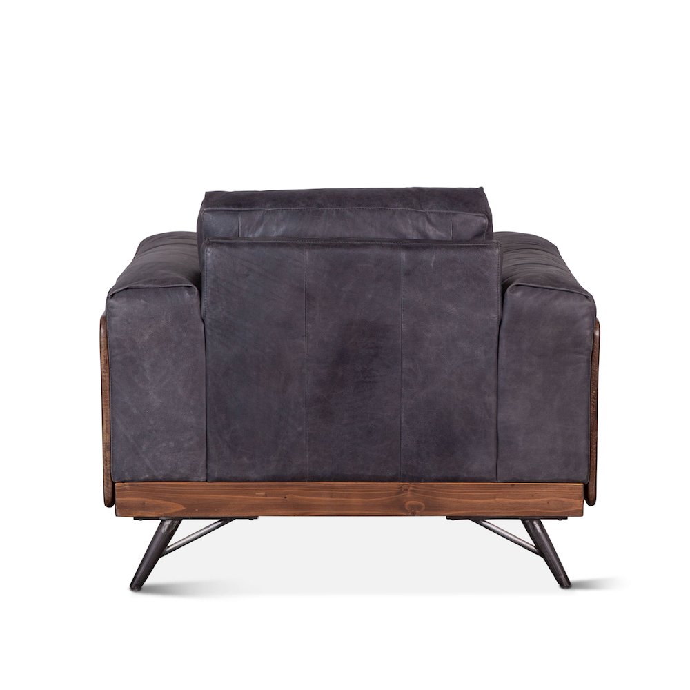Chiavari Armchair in Antique Ebony Leather
