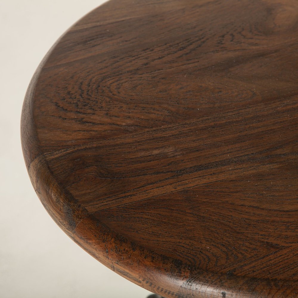 Regina-Stool 16in-reclaimed teak