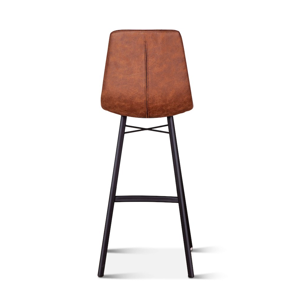 Hudson Bar Chair in Trapper Brown Microfiber