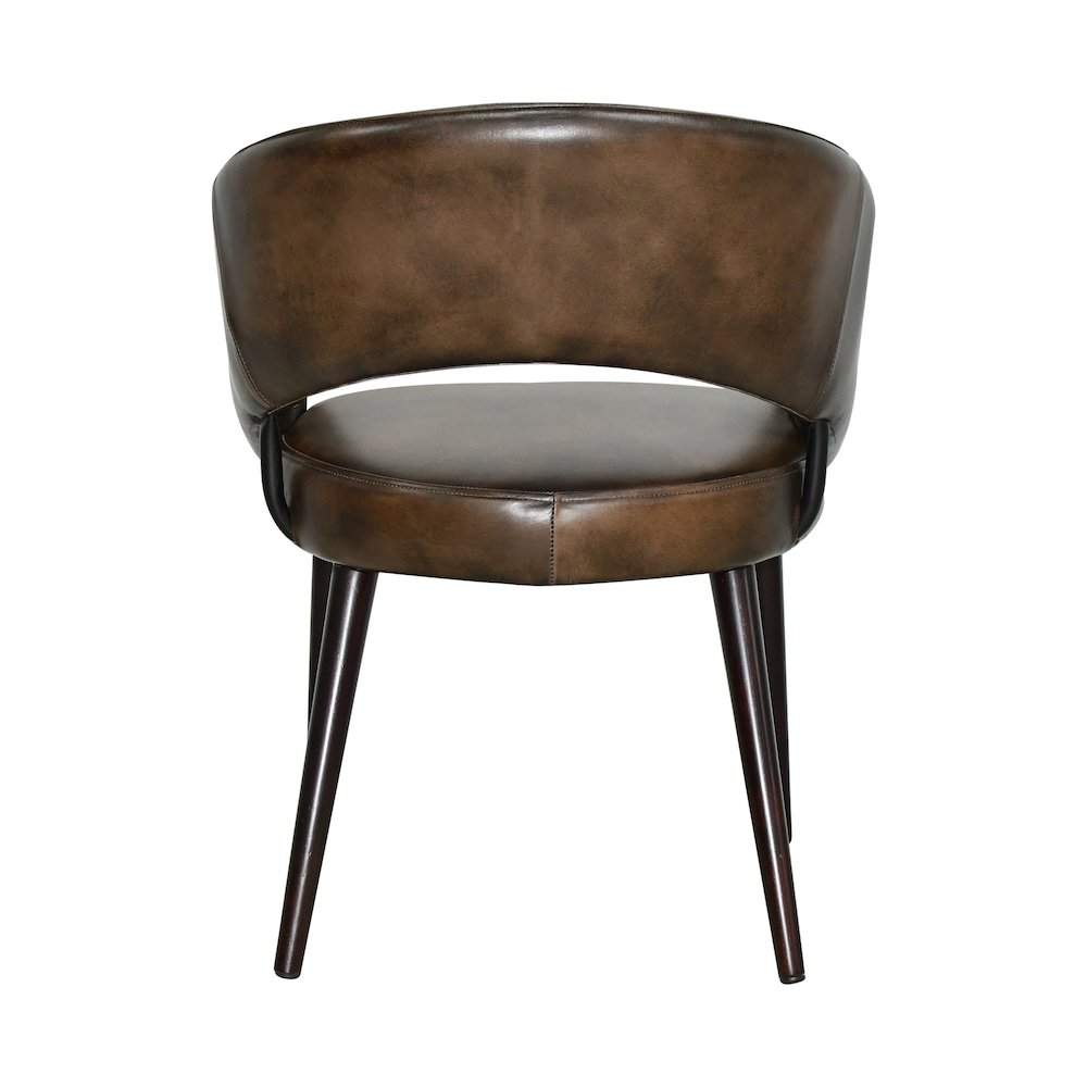 Thorpe Dining Chair in Antique Whiskey Leather with Walnut Legs