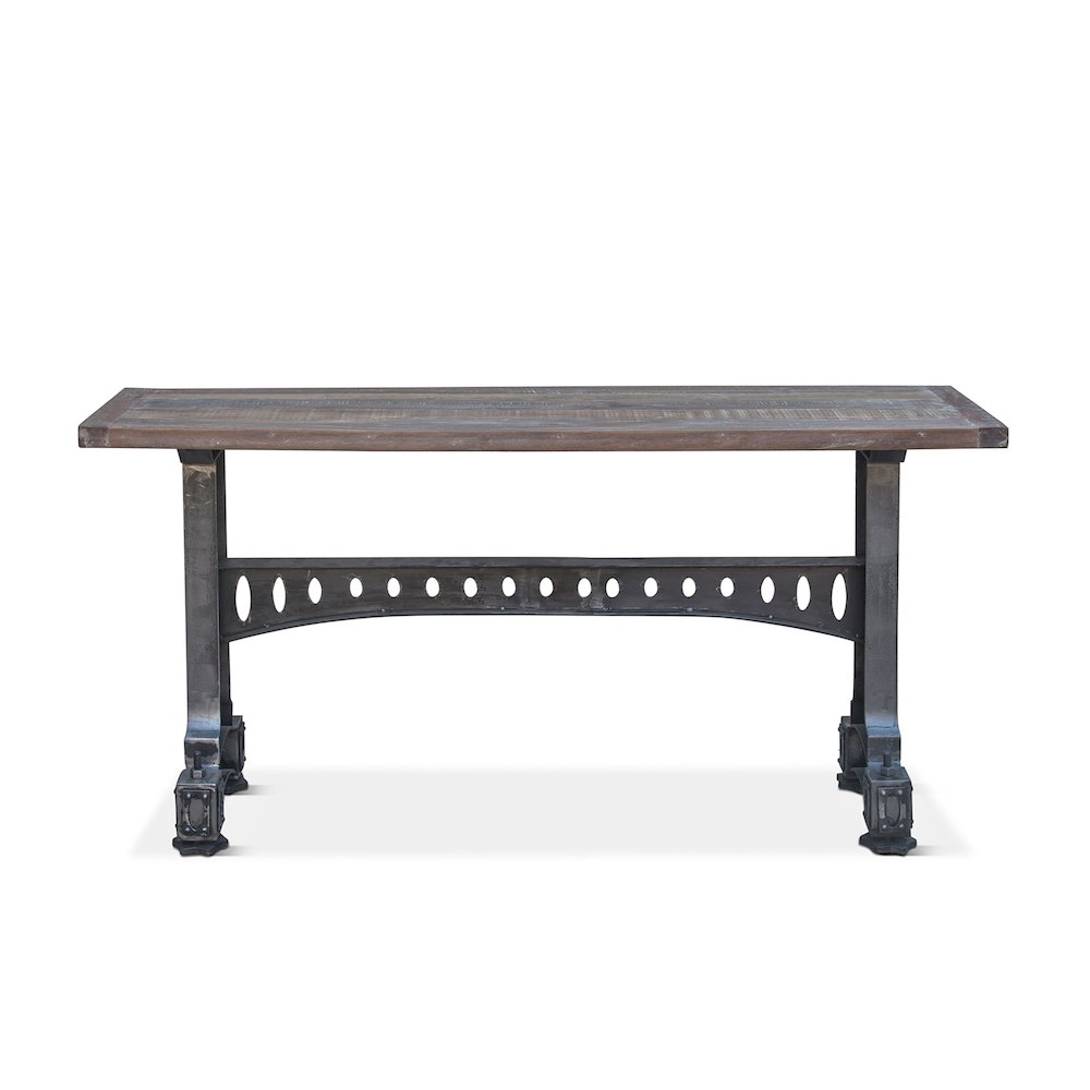 Sterling 66" Console Table in Cast Iron and Teak