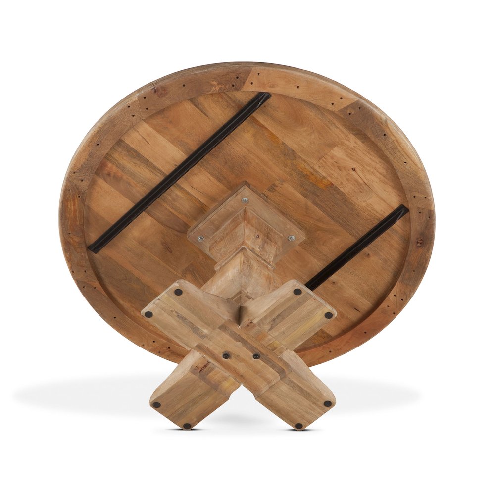 Pengrove 60" Round Dining Table in Antique Oak Finish