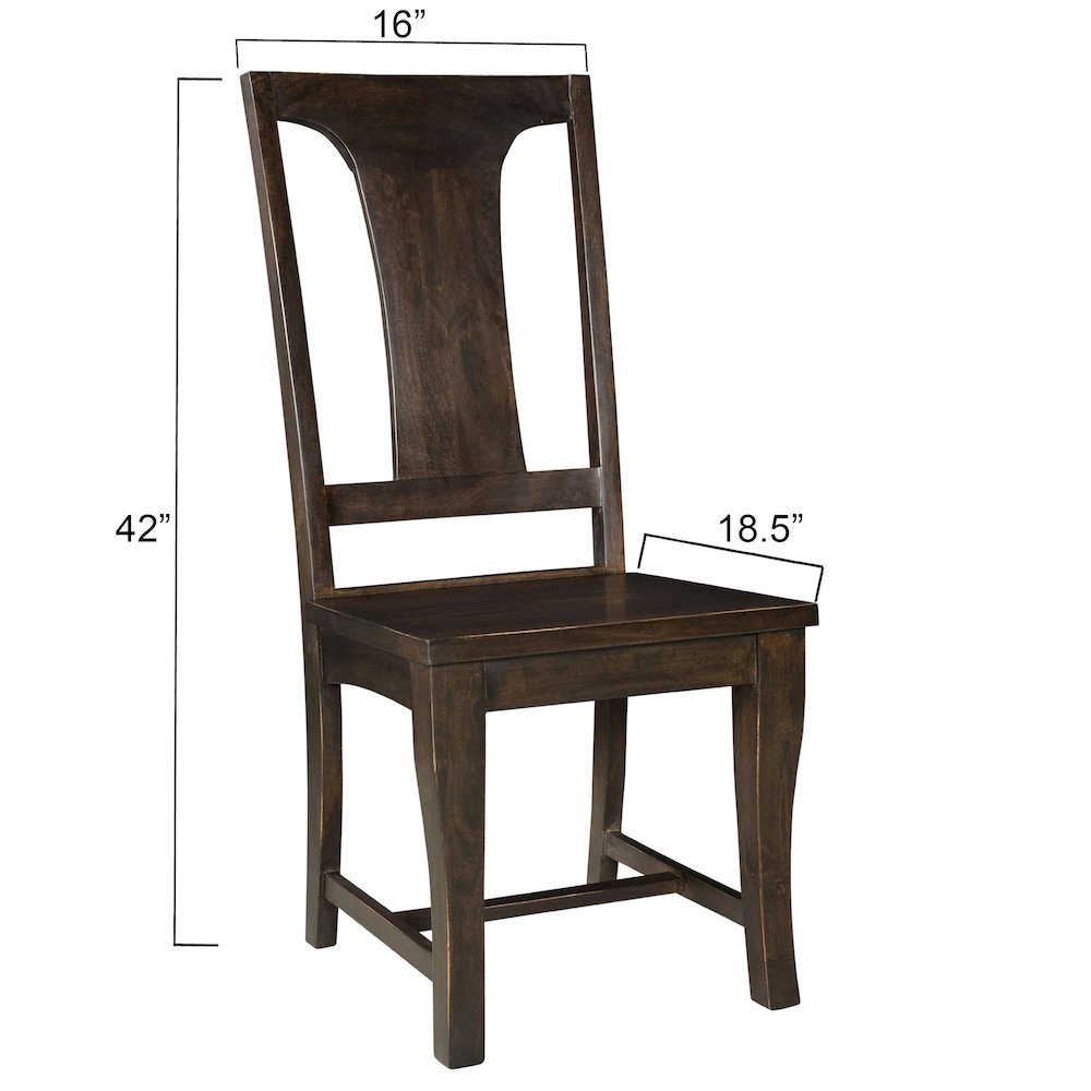 Toulon Dining Chair in Vintage Brown Finish