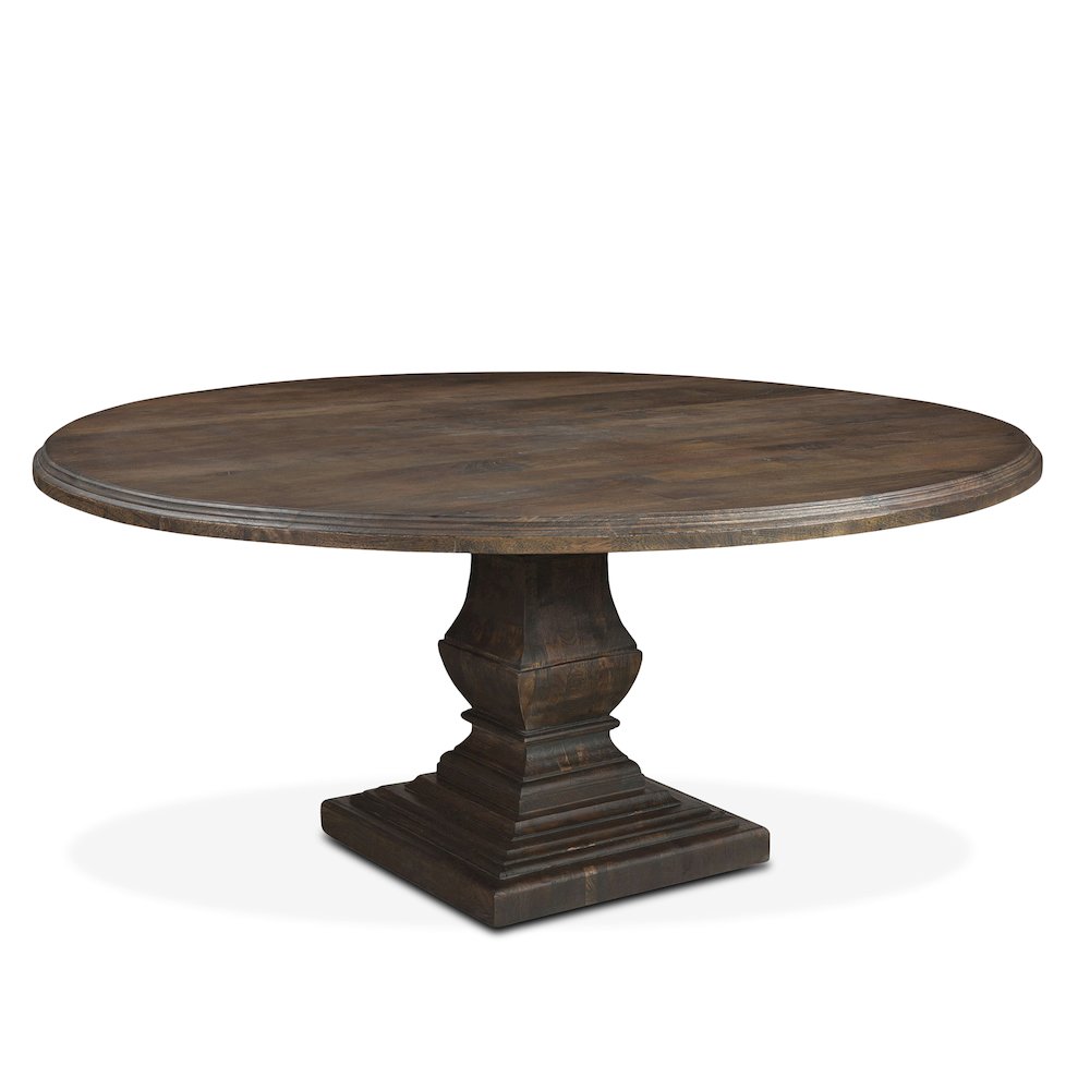 Toulon 72" Round Dining Table in Weathered Mango