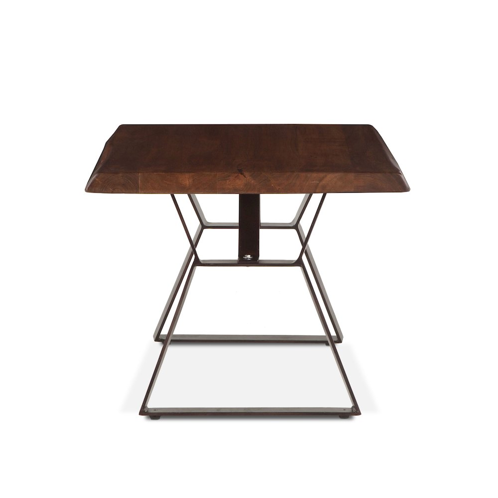 Nottingham Side Table in Acacia and Iron with Walnut Finish
