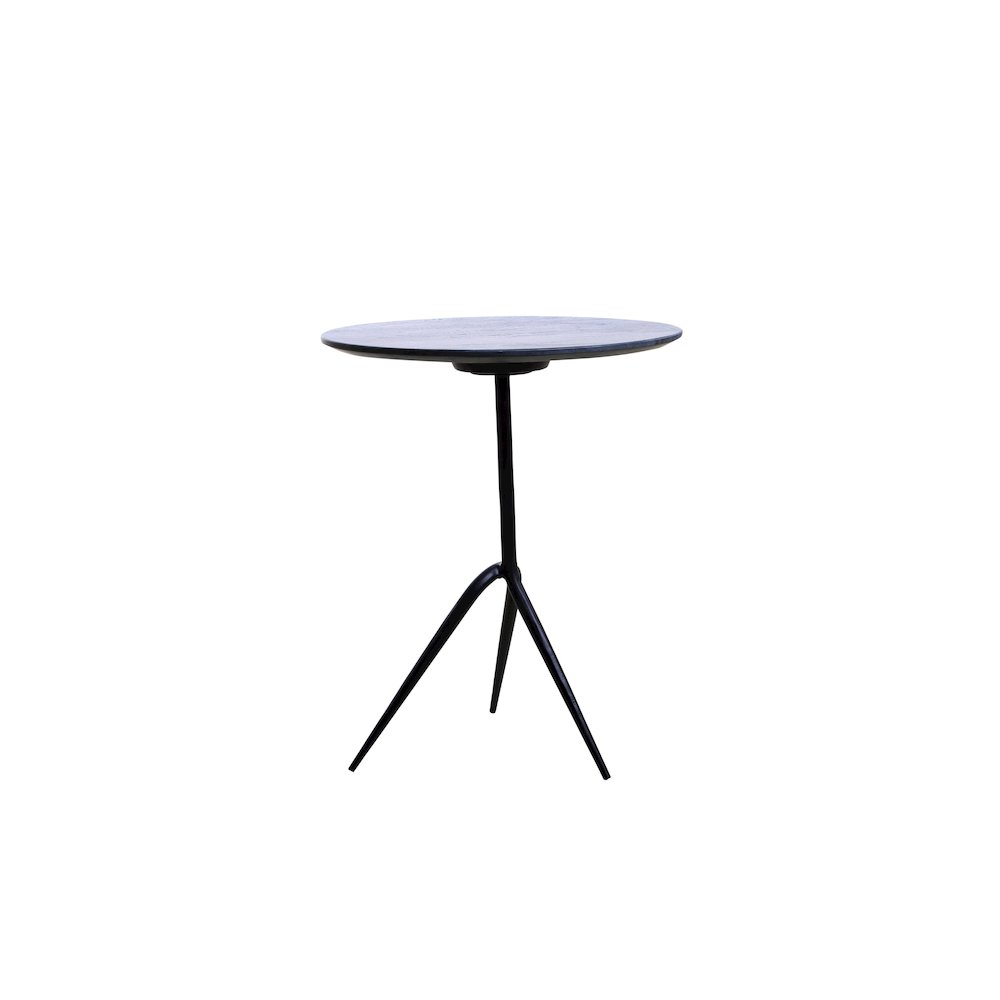 Glacier 18" Accent Table with Lava Marble