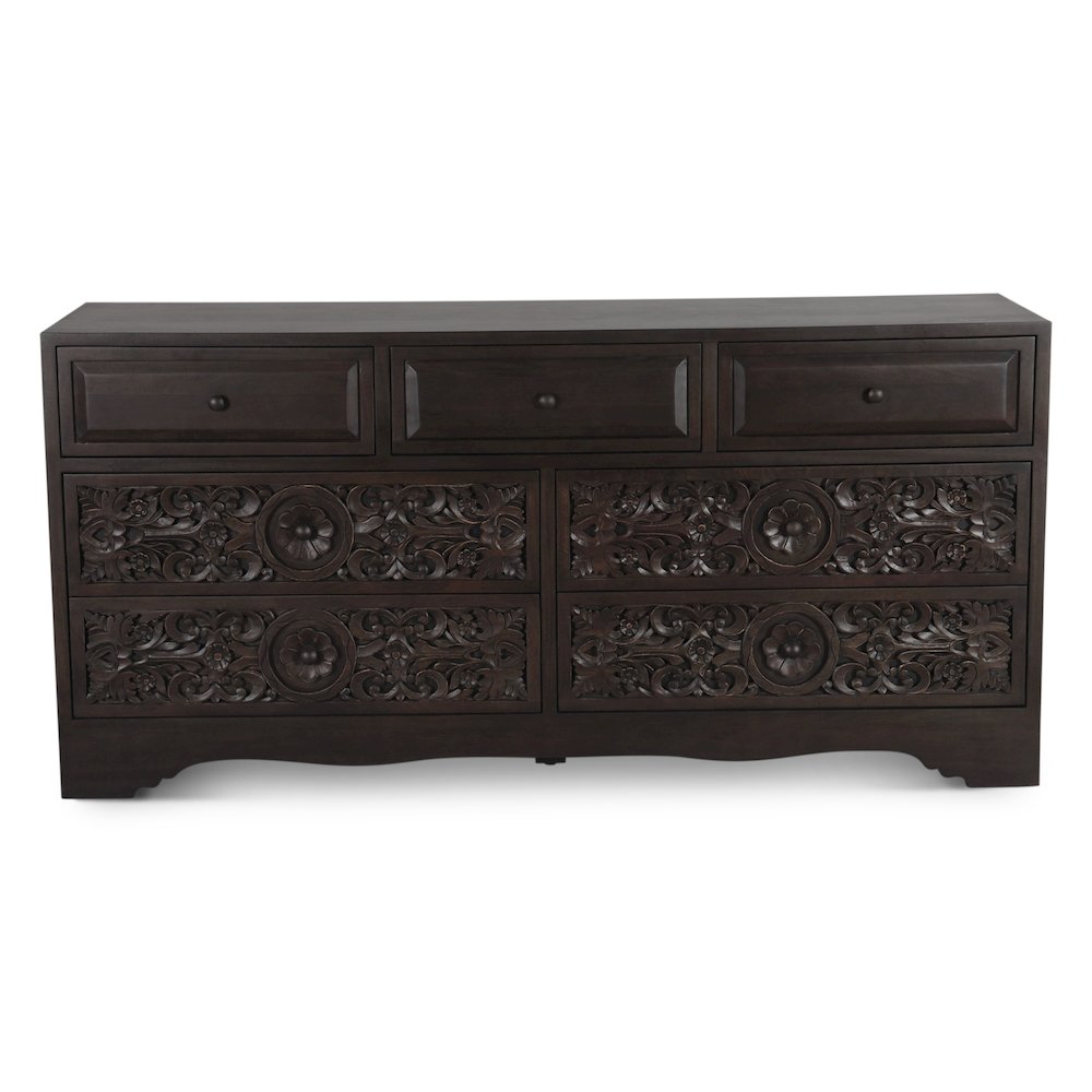 Haveli 71" Dresser with Plinth Base in Vintage Brown