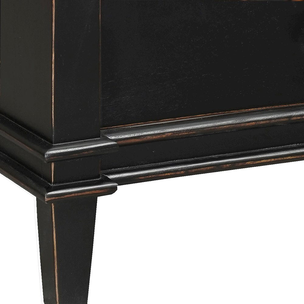 Trento 30" Nightstand in Distressed Black