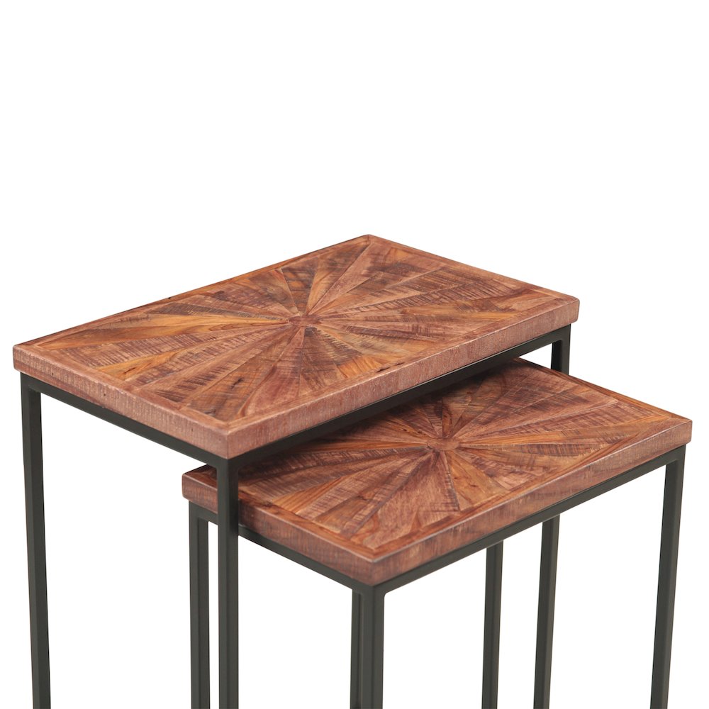 Astoria 20" Nesting Side Tables in Sunburst Brownstone