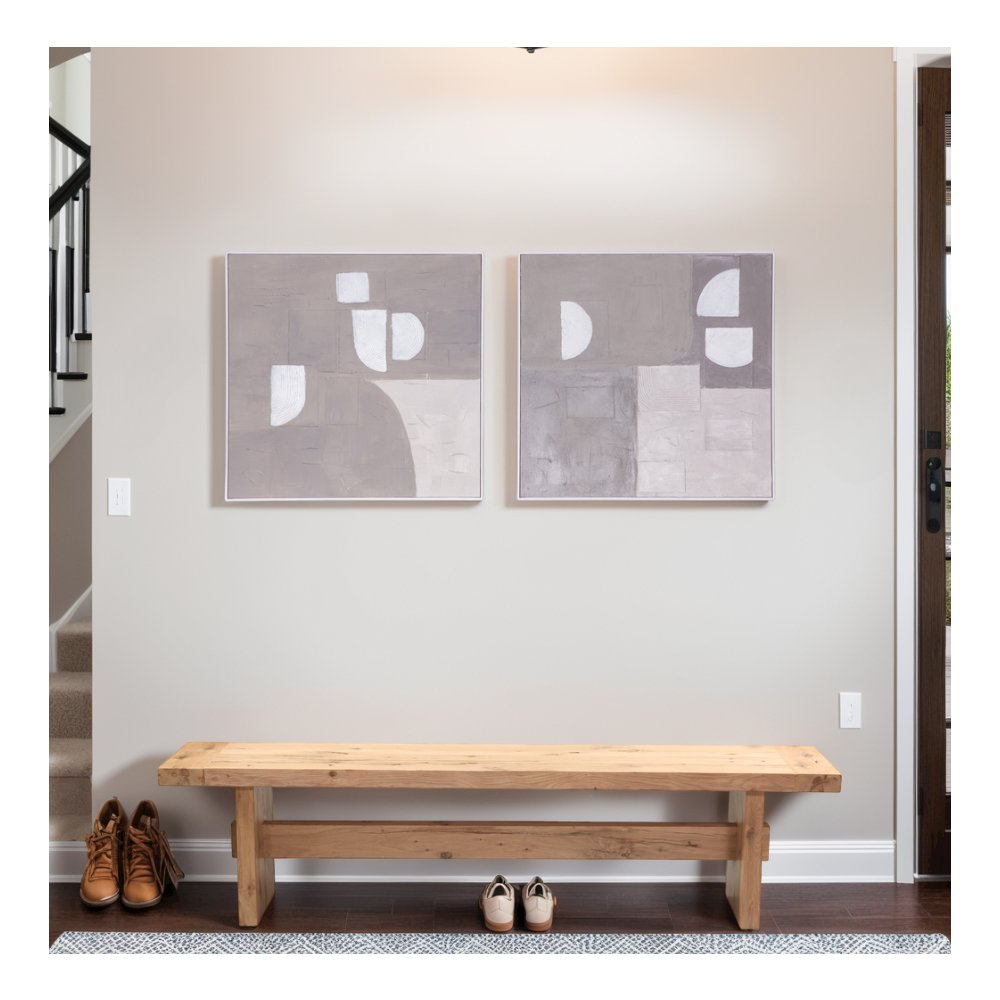 Fragmented Harmony Hand Painted Framed Diptych